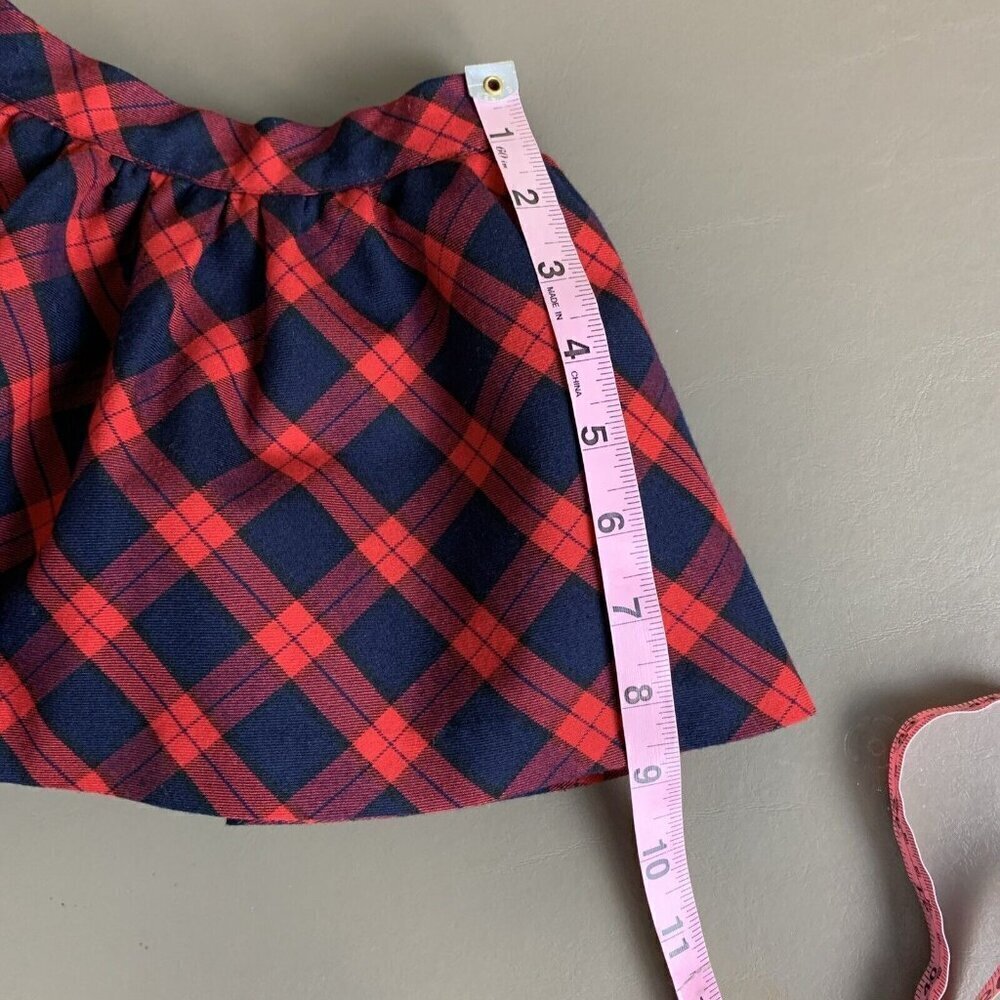 Janie & Jack Plaid Skirt Red Navy Blue Lined Holiday Christmas Girls 3-6 Months - Picture 10 of 11